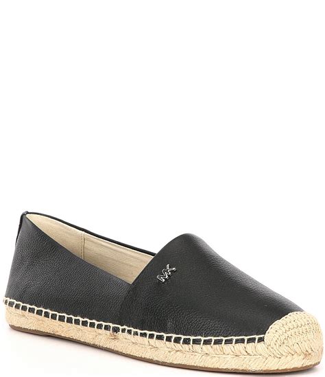 michael michael kors kendrick slip on espadrilles aus leder schwarz|Michael Kors women's espadrilles.